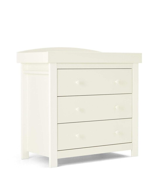 Mia 3 Piece Cotbed Set with Dresser Changer and Wardrobe- White image number 7